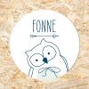 Sticker 40mm baby uiltje jongen
