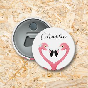 Flamingo Button flesopener 56 mm