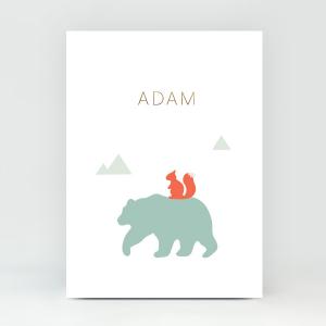 GB017 Geboortekaartje Adam