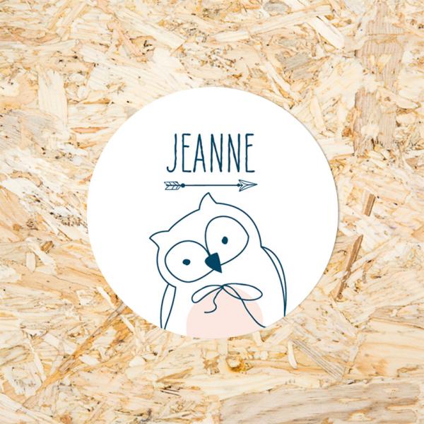 Sticker 30mm baby uiltje meisje