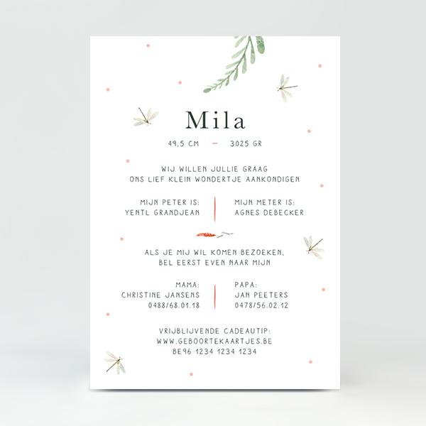 GB002 Geboortekaartje Mila