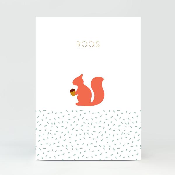 GB016 Geboortekaartje Roos